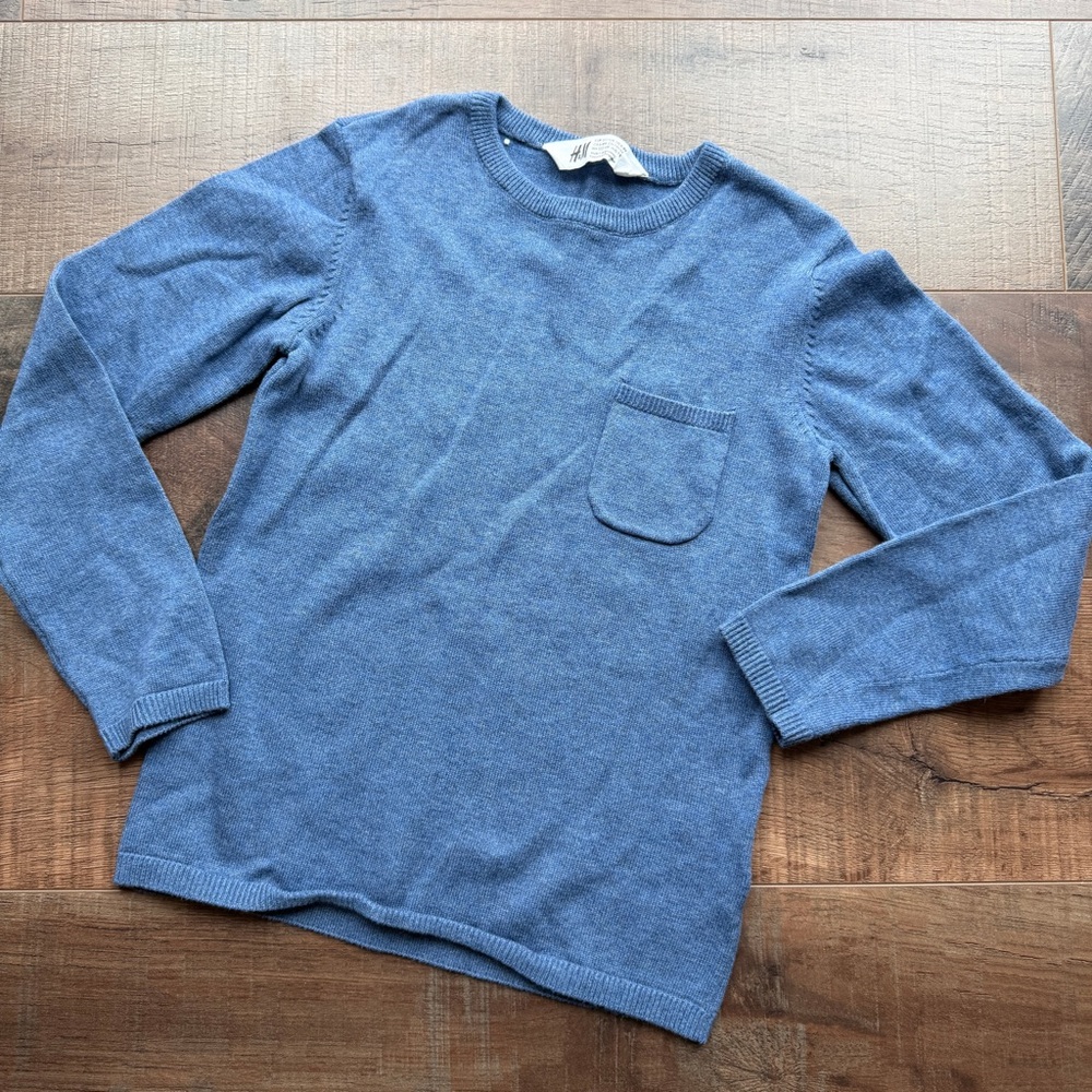 H&M Denim Blue Knit Top